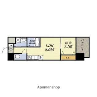セオリー大阪ハーバーDOOR【3階】の間取り
