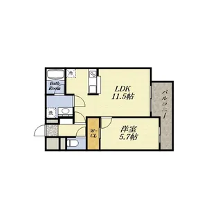 モクシオン大阪ベイ【3階】の間取り