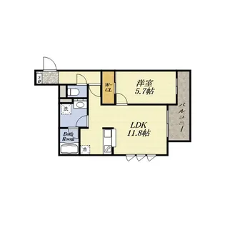 モクシオン大阪ベイ【2階】の間取り