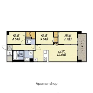 スプランティッド11(イレブン)【2階】の間取り