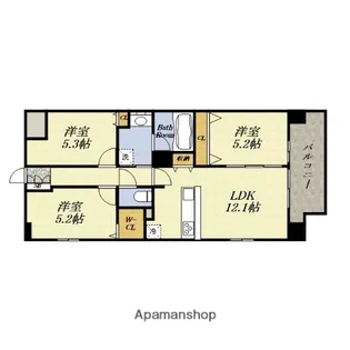 スプランティッド11(イレブン)【12階】の間取り