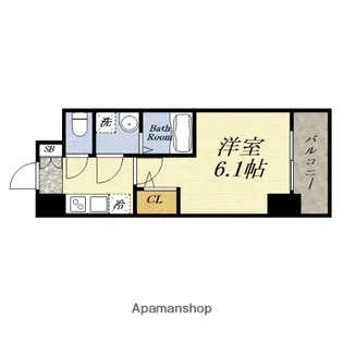 エスリード弁天町ノースプレミア【9階】の間取り