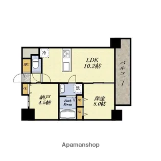 Louis Residence 弁天町【7階】の間取り