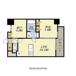 LOUIS RESIDENCE 弁天町【3階】の間取り