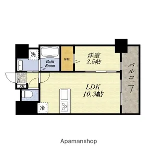 Louis Residence 弁天町【5階】の間取り