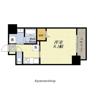 Louis Residence 弁天町【8階】の間取り