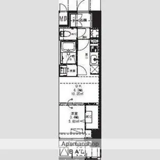 Alivis九条【13階】の間取り
