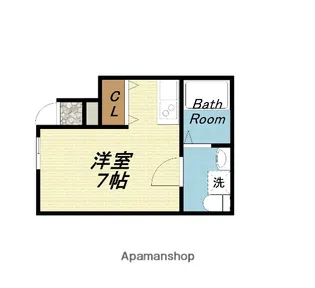 ランコントル伝法【102号室】の間取り