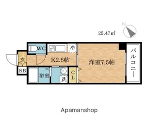大阪府大阪市此花区島屋3丁目【マンション】の間取り