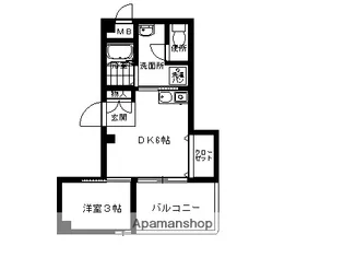 サンパレス弁天【7階】の間取り