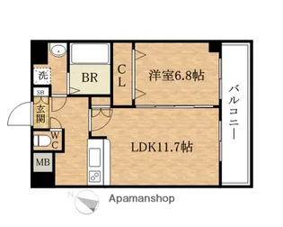 ラムール波除【4階】の間取り