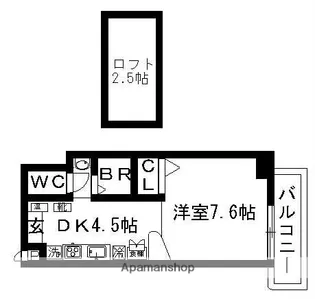 ボンジュール九条南【5階】の間取り