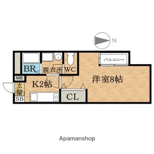 サーナギマンション【3階】の間取り