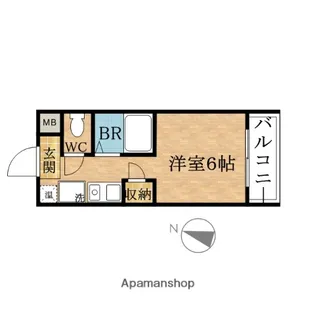 LAKIAMAISON弁天町【3階】の間取り