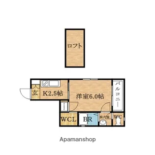 ヴィレッジ弁天【5階】の間取り