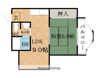 プレアール弁天【5階】の間取り