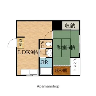 プレアール弁天【5階】の間取り