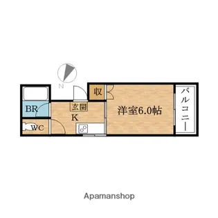 マリンパレス【4階】の間取り