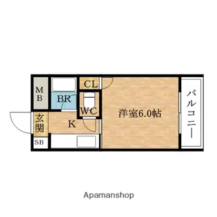 サンハイムトミヤ【4階】の間取り