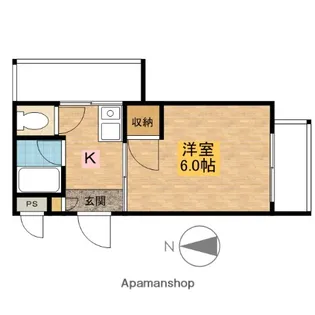 1Kの間取り画像