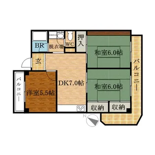 メゾンロイヤル【4階】の間取り