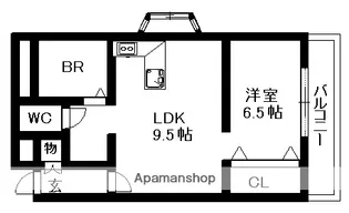 エクセル四ツ橋【502号室】の間取り