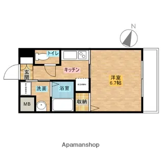 エスリード弁天町南【5階】の間取り