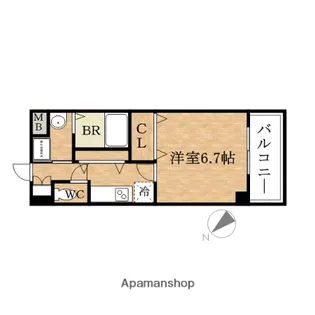 エスリード弁天町南【5階】の間取り