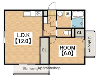 メロディーハイム万代【5階】の間取り