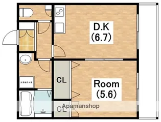 メゾンオアシス【1階】の間取り