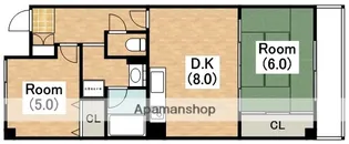 ハイツ大道【313号室】の間取り