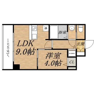 プレサンス心斎橋ルティア【14階】の間取り