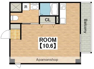 カシェット住吉【8階】の間取り