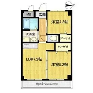 ファイブコート今川【4階】の間取り