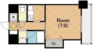 ブリリアン夕陽丘【402号室】の間取り