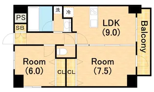 BGC難波タワー【3階】の間取り