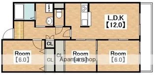 大阪府大阪市東住吉区杭全4丁目【マンション】の間取り