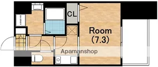 クレアートクラウン天王寺(CREATO CROWN天王寺)【402号室】の間取り