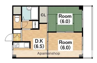 リベラルパレス平野【604号室】の間取り
