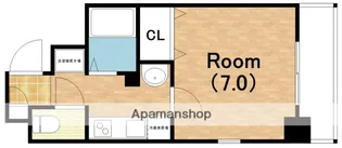 ポルト・ボヌール四天王寺夕陽ヶ丘ミラージュ【4階】の間取り