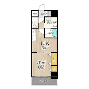 CITY SPIRE難波南【3階】の間取り