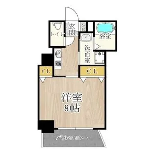 CITY SPIRE美章園【8階】の間取り