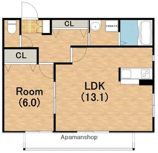 メゾンドマルシェ【3階】の間取り