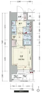 プレサンス本町ジョイス【0401号室】の間取り