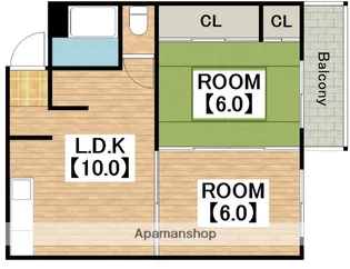 CABIN清水丘【2階】の間取り