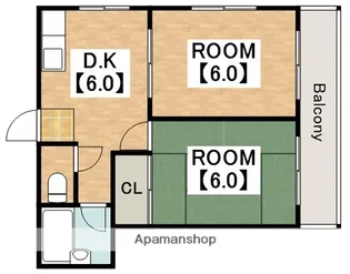プレアール駒川Ⅱ【301号室】の間取り