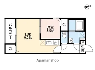 CRASTINE遠里小野【3階】の間取り