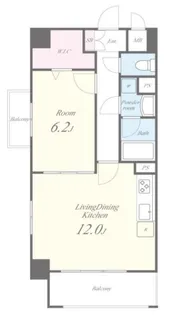 プラシード新町【3階】の間取り