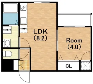 シーカルアアリモト【2階】の間取り