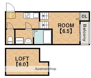 ハーモニーテラス清水丘【1階】の間取り